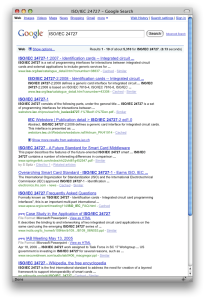 Results of the Google search for ISO/IEC 24727